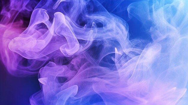 Free PSD blue and purple smoke background generative ai