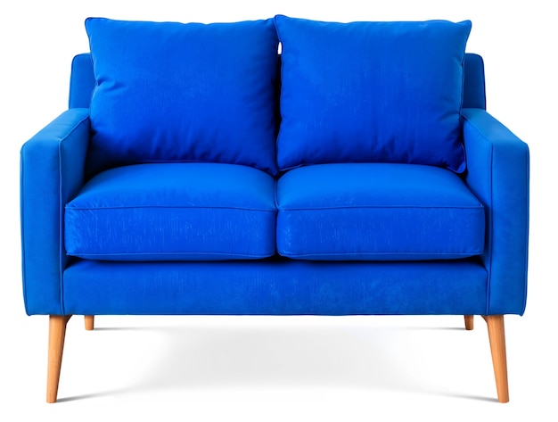 Blue sofa isolated