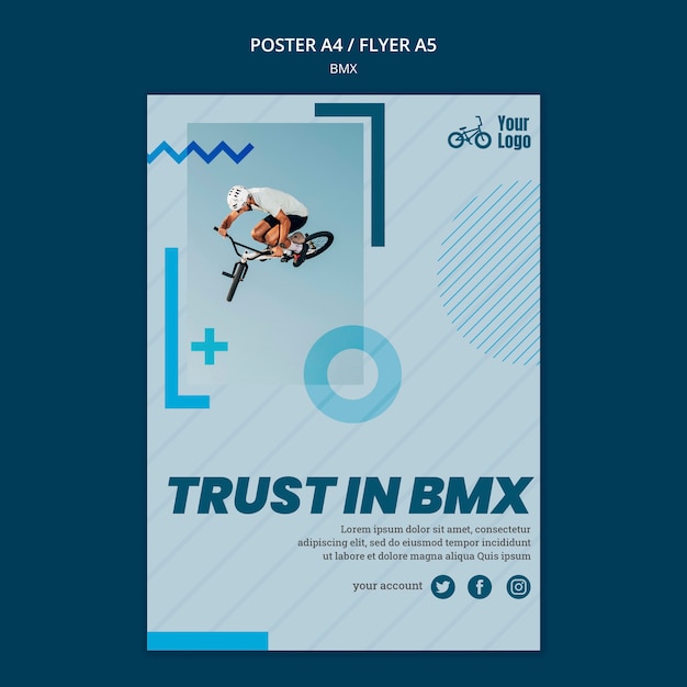 Bmx shop flyer template