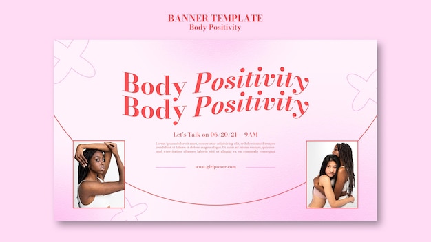 Free PSD body positive banner template