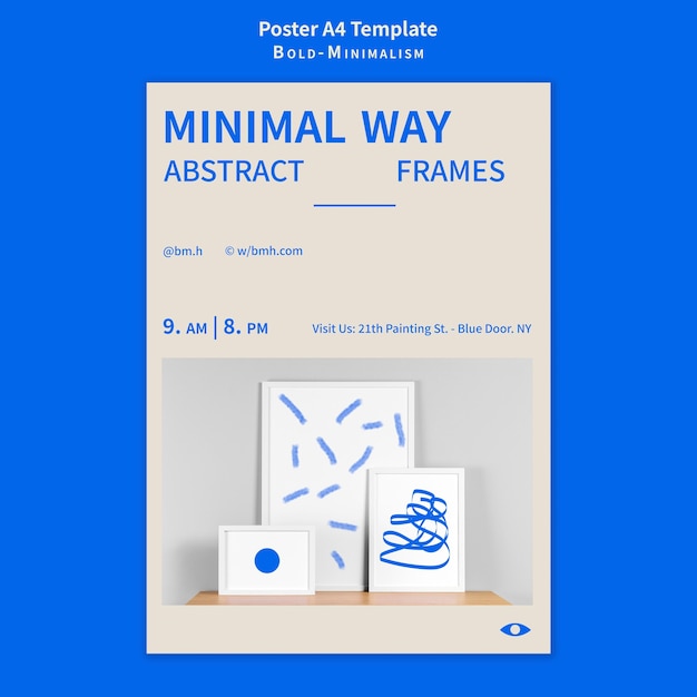 Free PSD bold-minimalism poster template