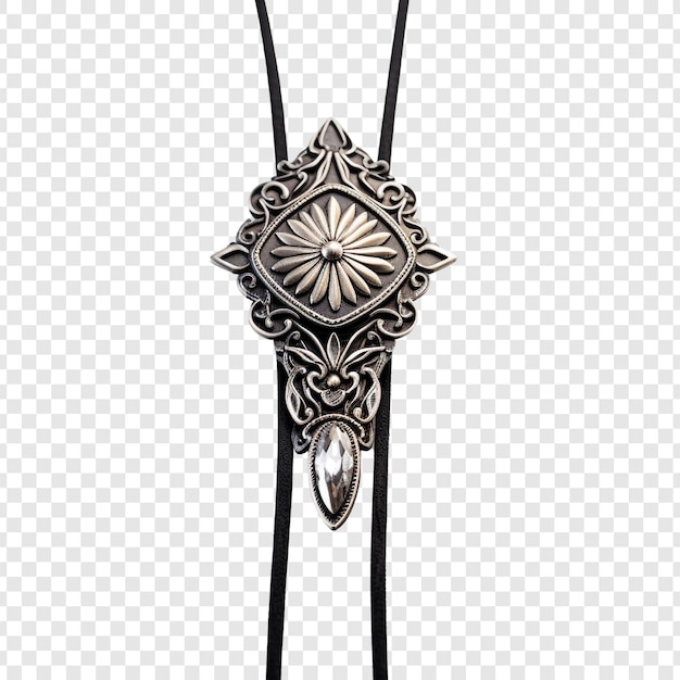 Bolo tie jewellery isolated on transparent background