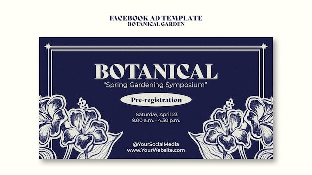 Free PSD botanical garden template design