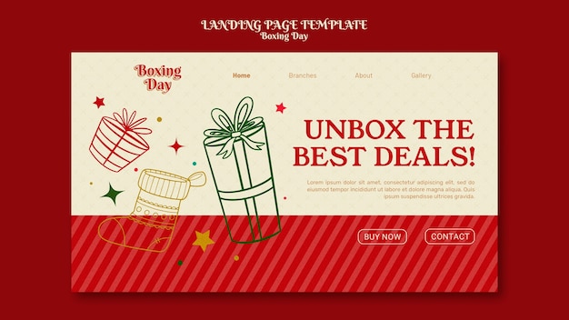 Free PSD boxing day sales template design