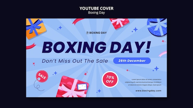 Free PSD boxing day template design