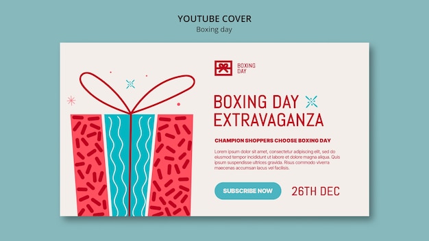 Free PSD boxing day  youtube cover template