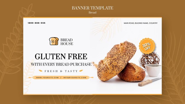 Bread concept banner template