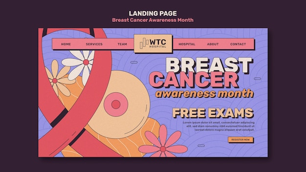 Breast cancer awareness month landing page