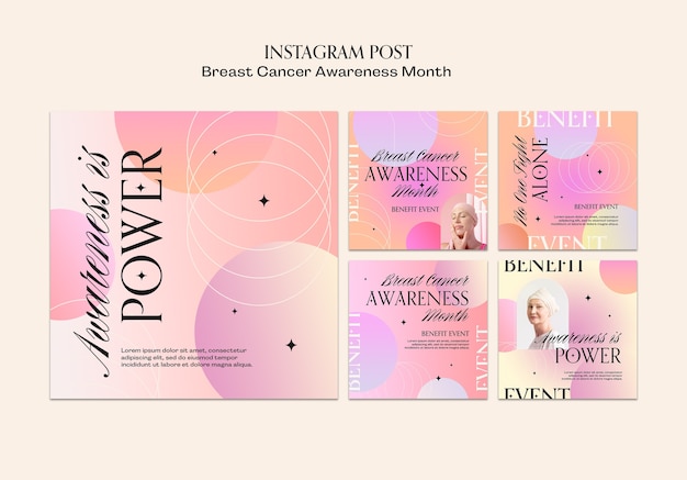 Free PSD breast cancer awareness template design