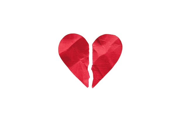 Free PSD broken heart isolated