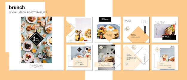 Free PSD brunch social media post template