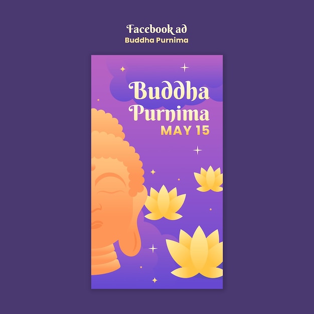 Free PSD buddha purnima ceremony template