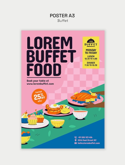 Free PSD buffet  template design