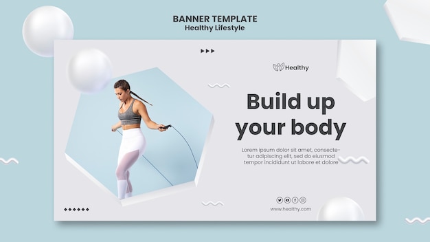 Free PSD build up your body banner template