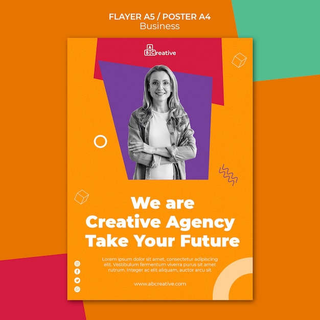 Business agency flyer template