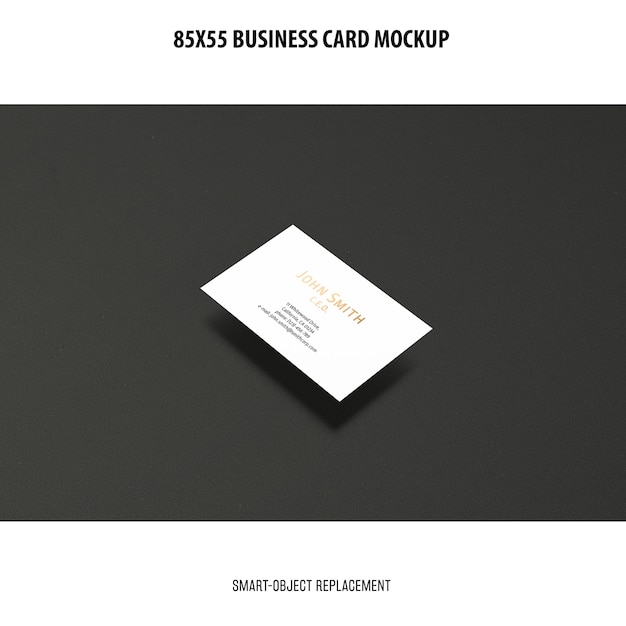 Free PSD business card mockup