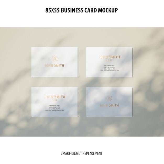 Free PSD business card mockup