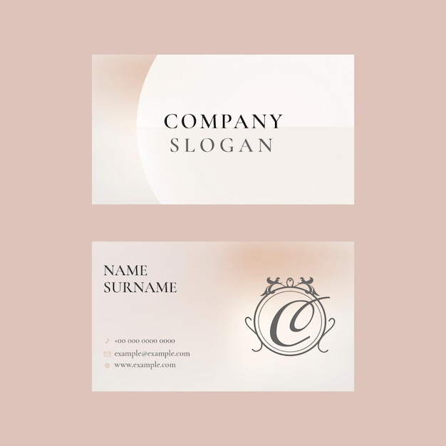 Free PSD business card template psd for beauty brand in feminine theme