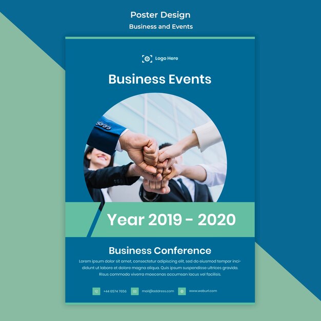 Business and events poster design template