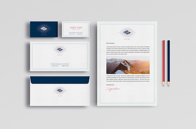 Business stationery mock up