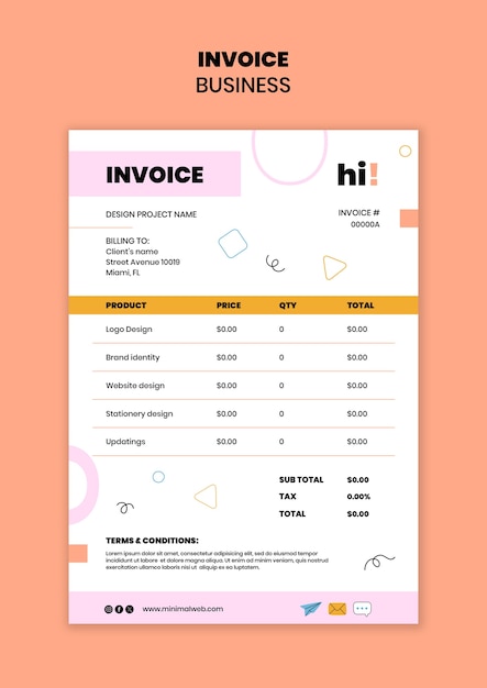 Business template design