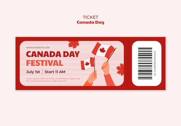 Free PSD canada day template design