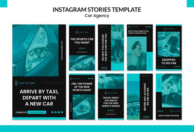 Car agency instagram stories template