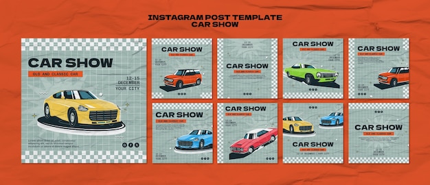 Free PSD car show instagram posts