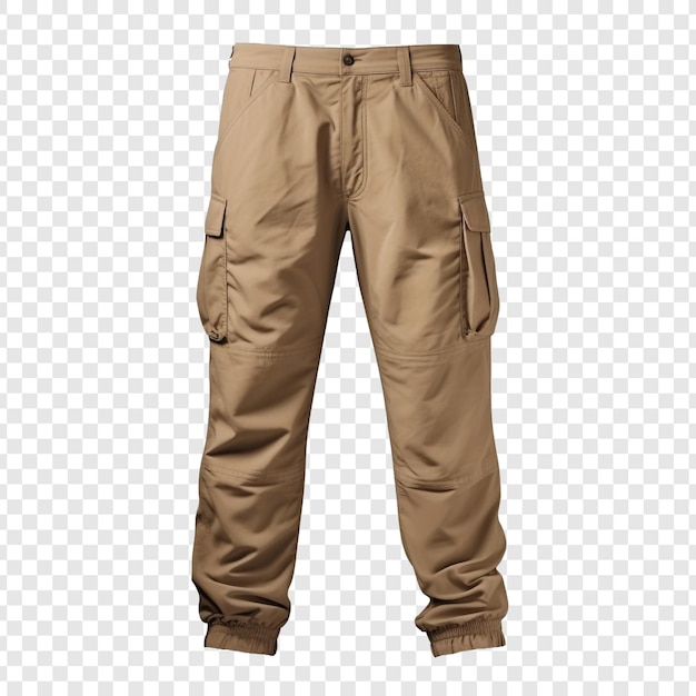 Cargo pants for men with a plain isolated on transparent background