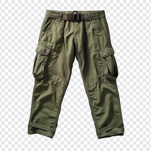 Cargo pants for men with a plain isolated on transparent background