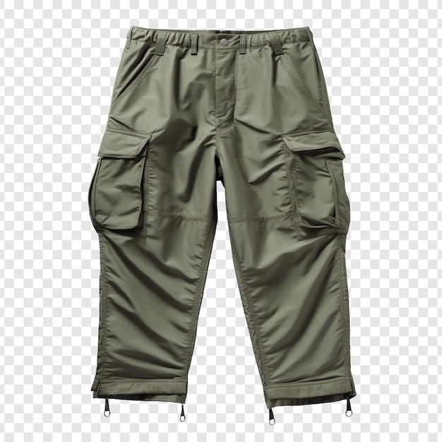 Cargo pants for men with a plain isolated on transparent background