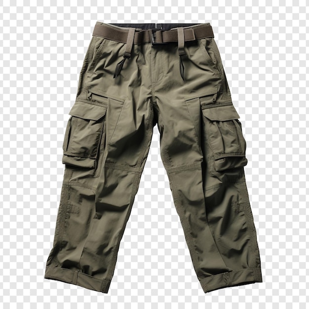 Free PSD cargo pants for men with a plain isolated on transparent background