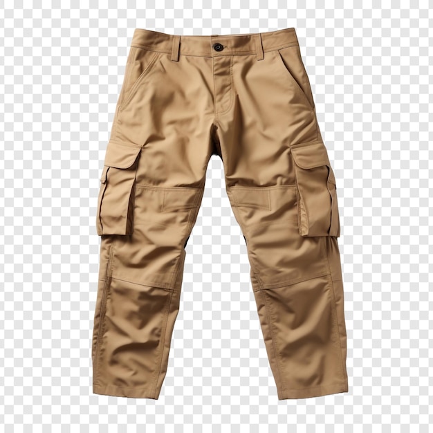 Free PSD cargo pants for men with a plain isolated on transparent background