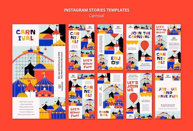 無料PSD カーニバルエンターテイメントinstagramストーリーテンプレート