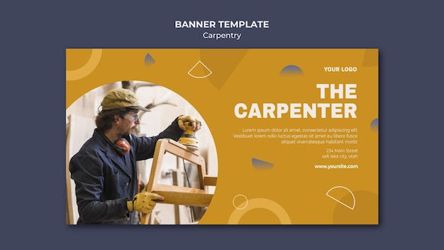 Free PSD carpenter ad banner template