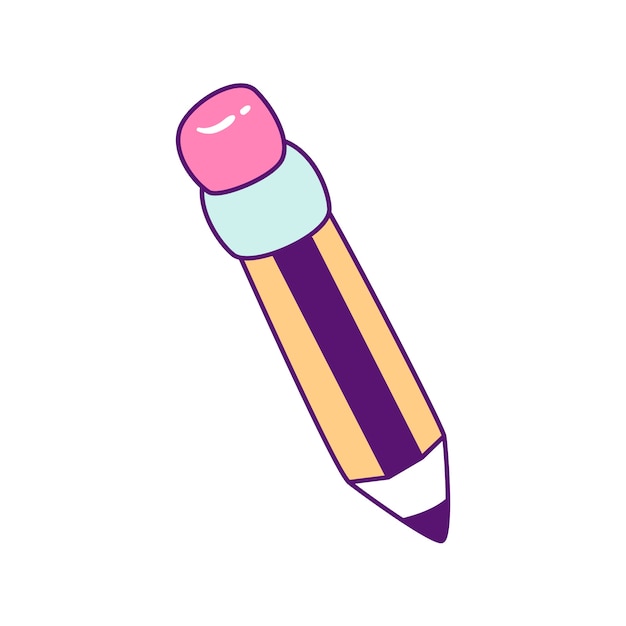 Free PSD cartoon pencil illustration