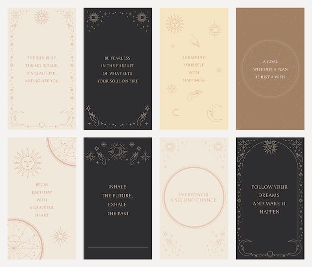 Free PSD celestial art psd editable template set