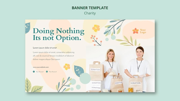 Charity banner template design