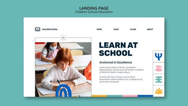 Children school education web template