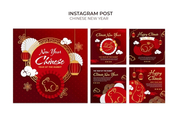 Free PSD chinese new year template design