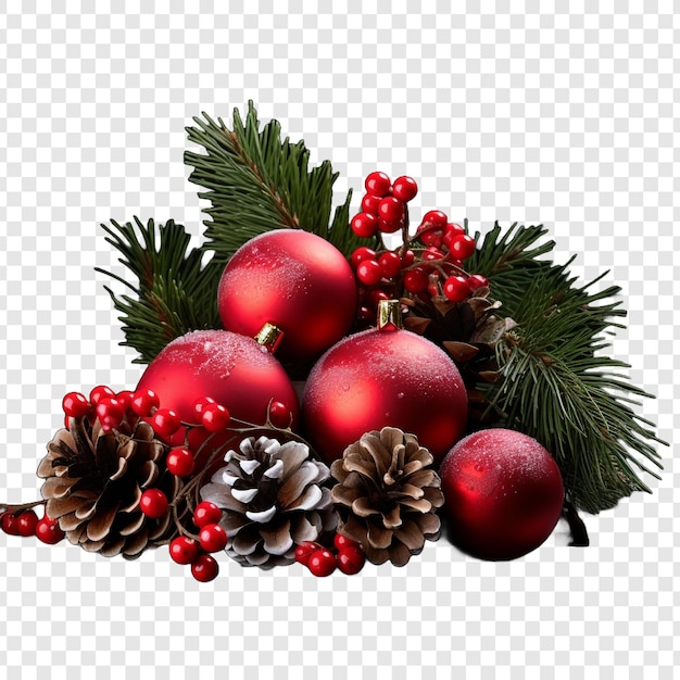 Free PSD christmas decor isolated on transparent background