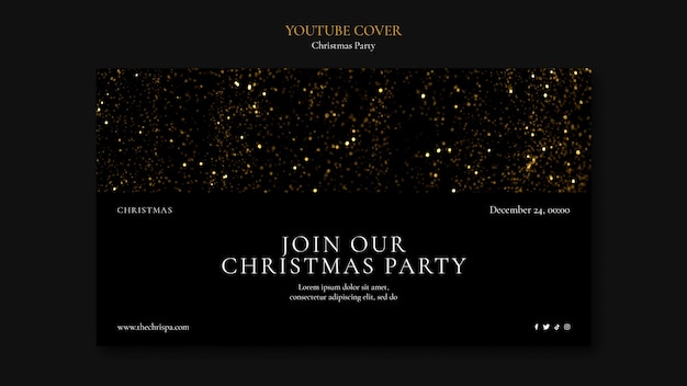 Free PSD christmas party youtube cover template