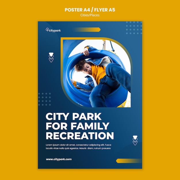 Free PSD city park print template