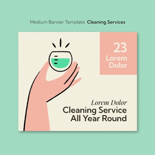 Free PSD cleaning services template design