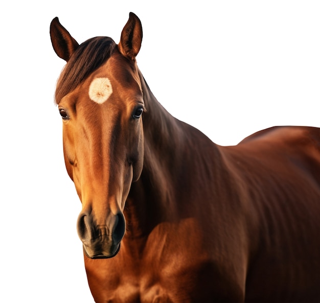 Free PSD close up on horse isolated