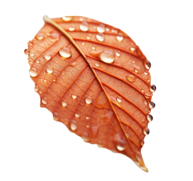 Free PSD close up on leaf isolated