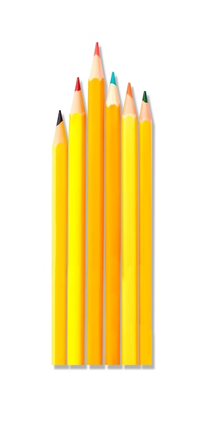 Free PSD close up on office supply pencils item