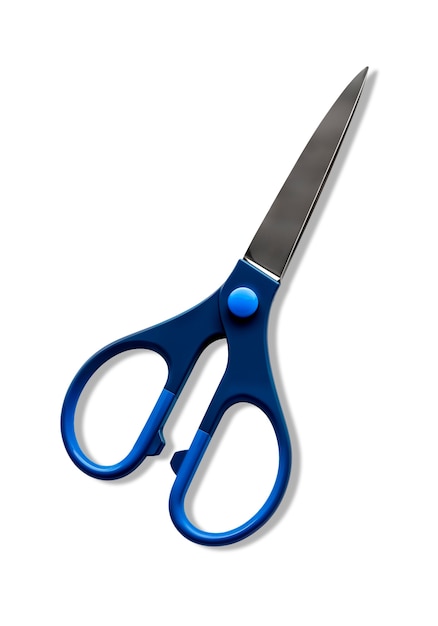 Free PSD close up on office supply scissors item