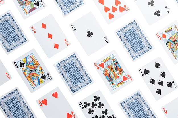 Free PSD close up on playing cards