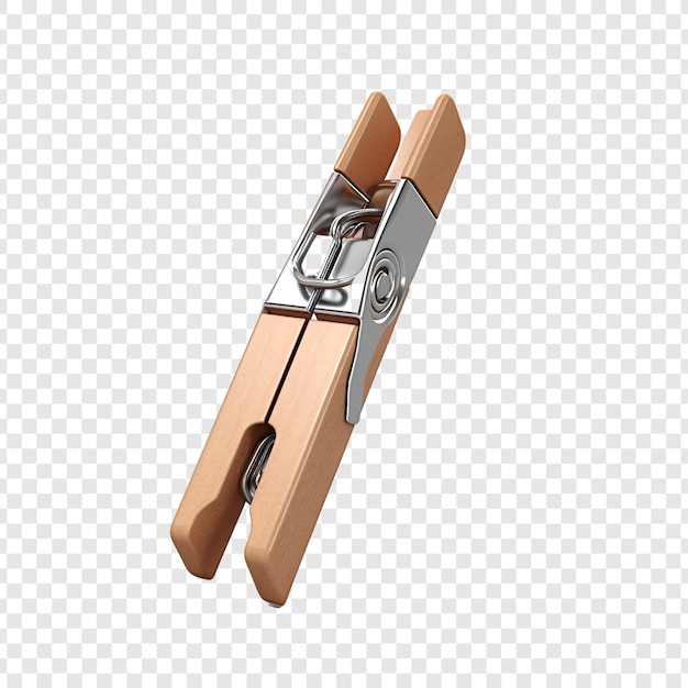 Free PSD clothes peg isolated on transparent background